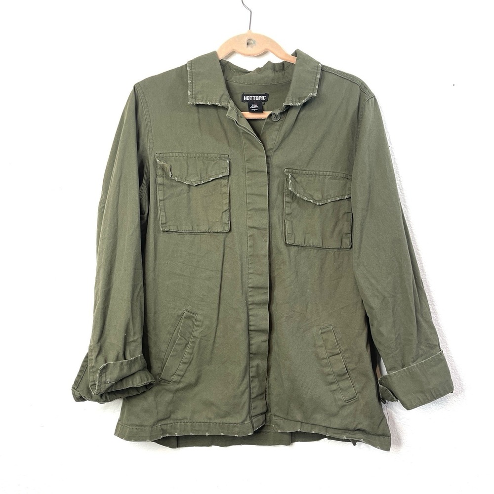Hot Topic Hardcore Unicorn Womens Military Jacket  Size L Cute Goth Mall Goth‎ - Picture 11 of 13